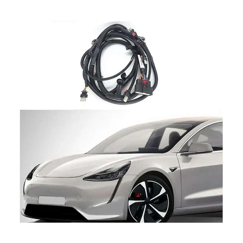 Car Front Bumper Reversing Radar Wiring Harness 148904500c Belt Fog Lamp Interface for Model Y 2021