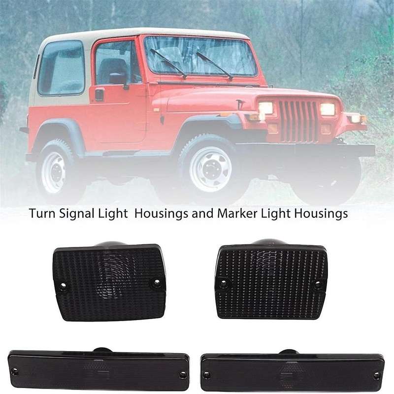 Car Front Bumper Side Marker Light Cover 56001378 56001424 for Wrangler YJ 1987-1995 Turn Signal Li