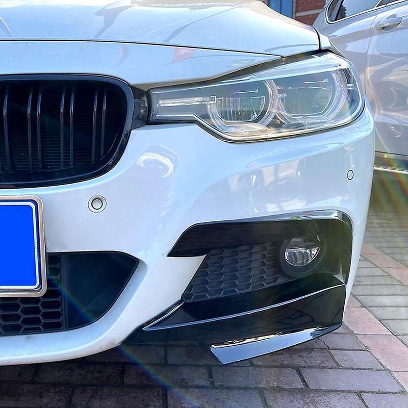Car Front Bumper Side Splitter Spoiler Kit Fog Lamp Cover for - F30 F35 M Pack 320i 325i 2013-2019