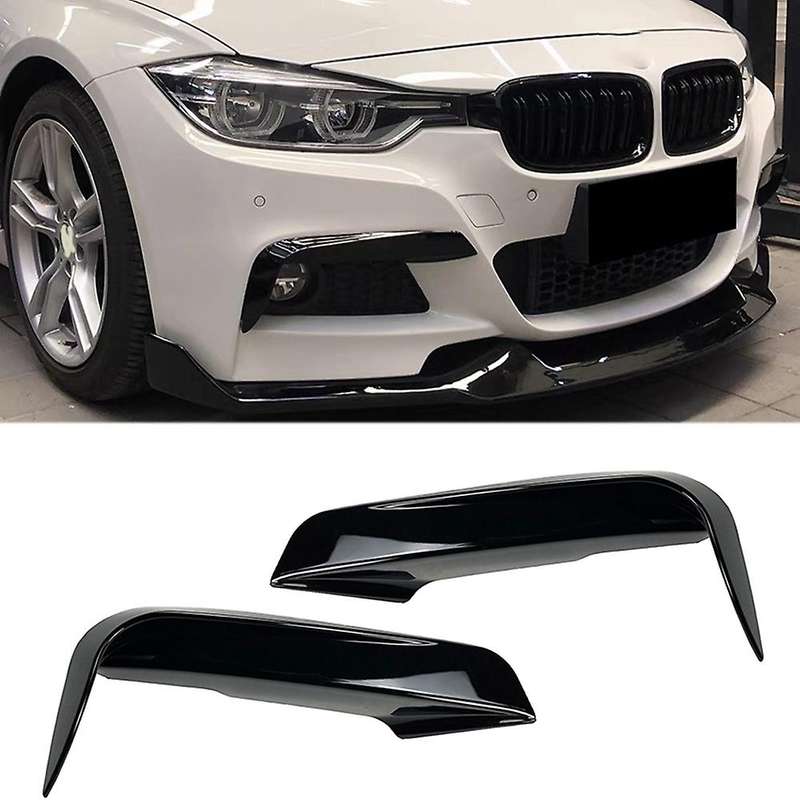 Car Front Bumper Side Splitter Spoiler Kit Fog Lamp Cover for - F30 F35 M Pack 320i 325i 2013-2019