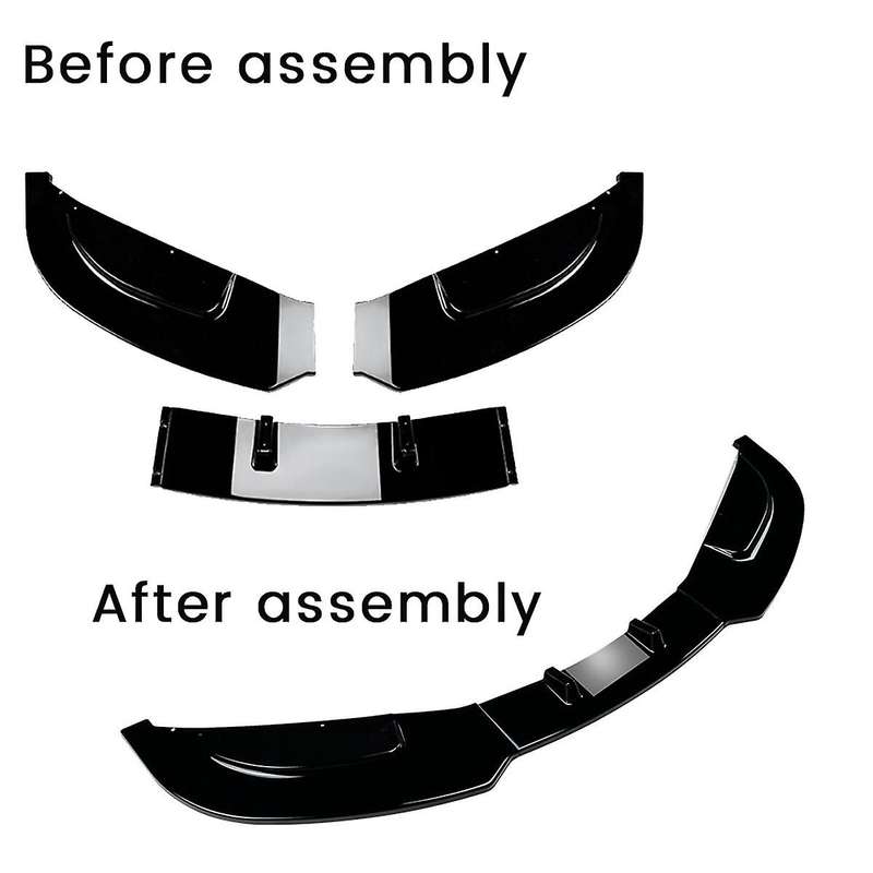 Car Front Bumper Splitter Lip Diffuser Spoiler Cover Guard for 3 Series E92 E93 2006-2013 Gloss Blac