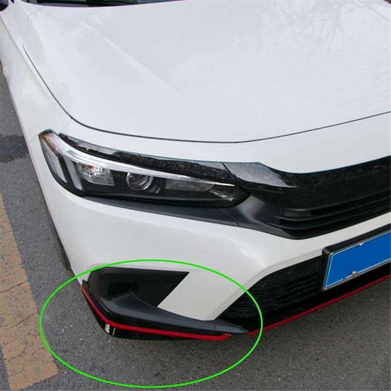 Car Front Bumper Side Spoiler Guard Car Body Modification for 11Th 22 Front Bumper Lip Wrap Angle Sp