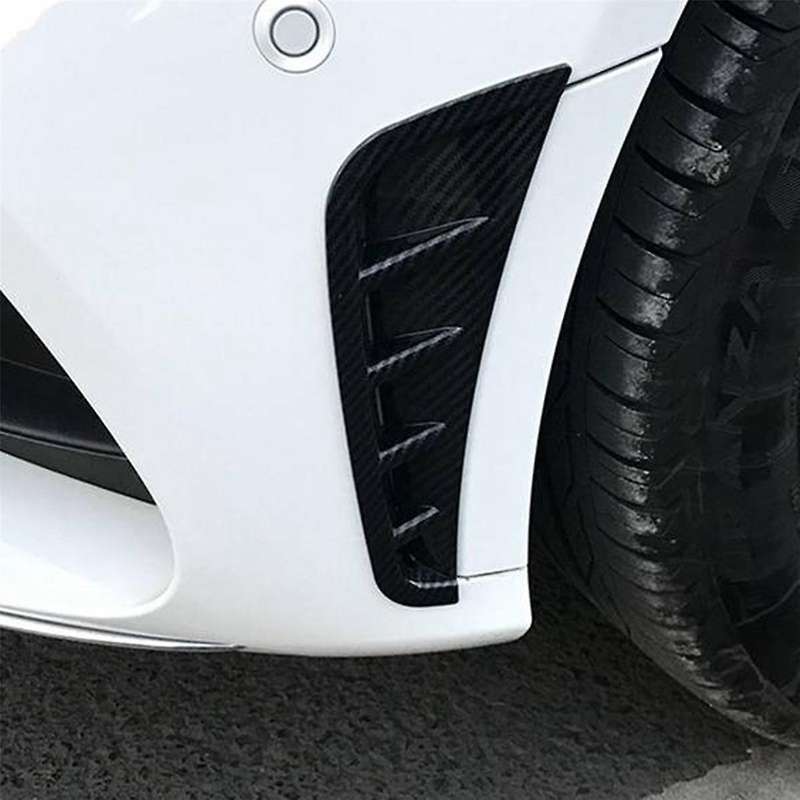 Car Front Bumper Side Spoiler Splitter Cover for C Class W205 2019+ Flank Air Intake Wind Knife