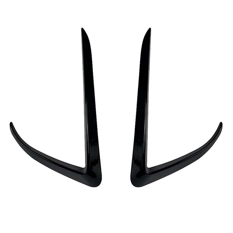 Car Front Bumper Splitter Spoiler Covers Trim Fog Lights Eyebrow Wind Knife for 2017-2023 Gloss Blac