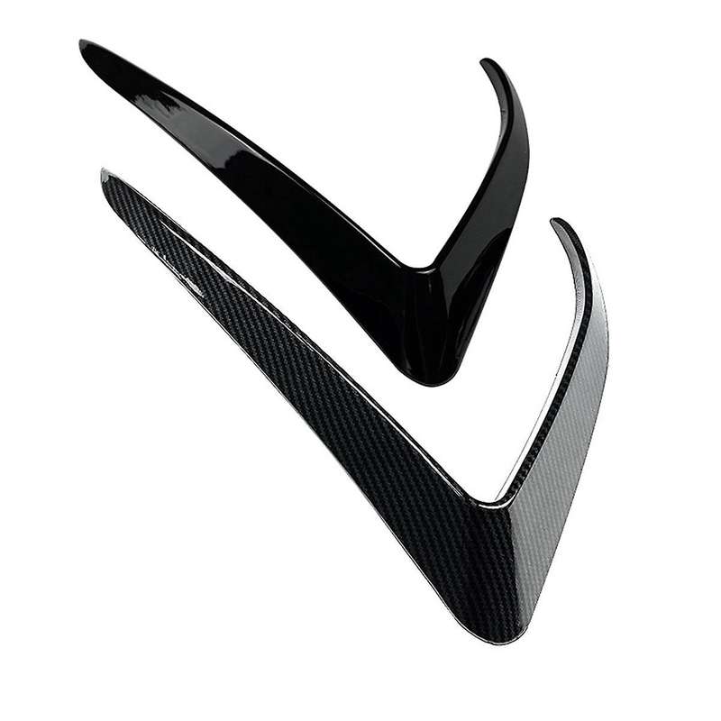 Car Front Bumper Splitter Spoiler Covers Trim Fog Lights Eyebrow Wind Knife for Model X 2015-2020 C