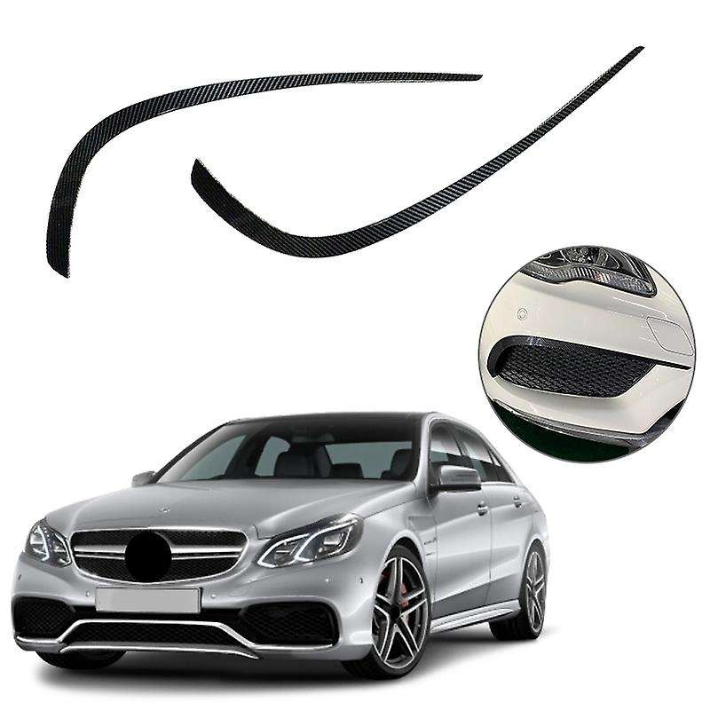 Car Front Bumper Splitter Spoiler Air Knife Covers Trim for E-Class Coupe C207 2013-2016 Line Carbon
