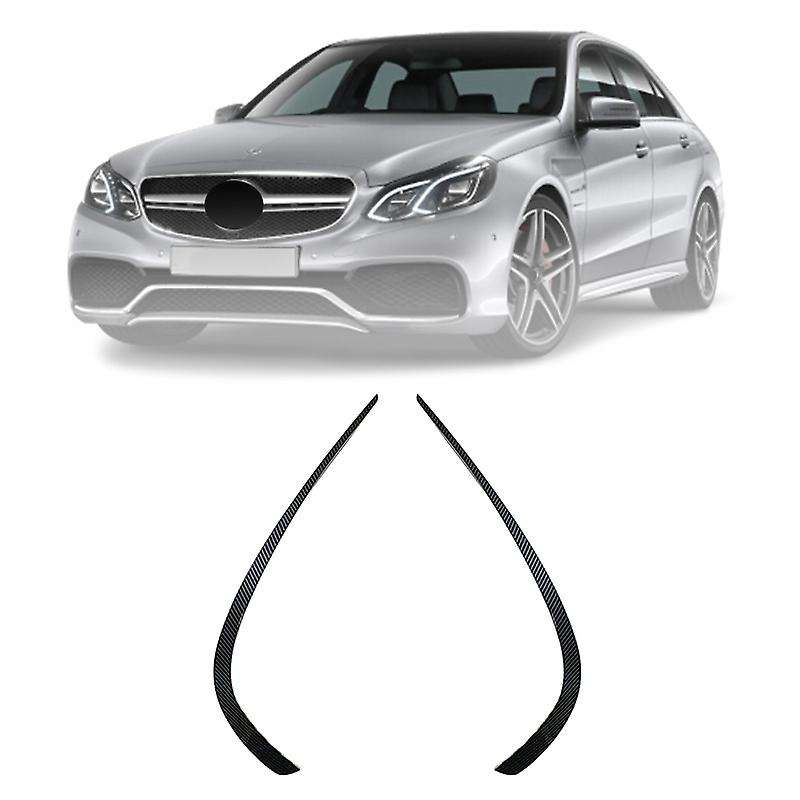 Car Front Bumper Splitter Spoiler Air Knife Covers Trim for E-Class Coupe C207 2013-2016 Line Carbon