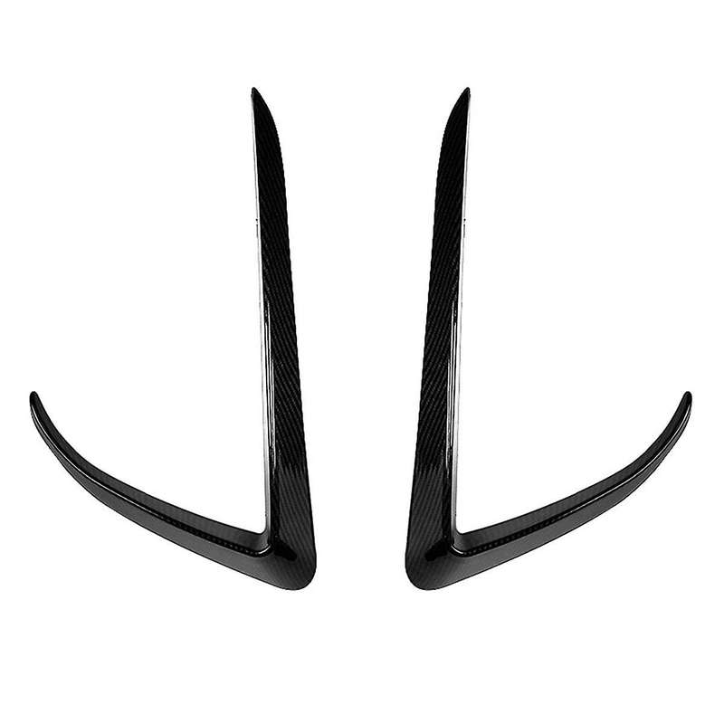 Car Front Bumper Splitter Spoiler Covers Trim Fog Lights Eyebrow Wind Knife for 2017-2023 Abs Carbo