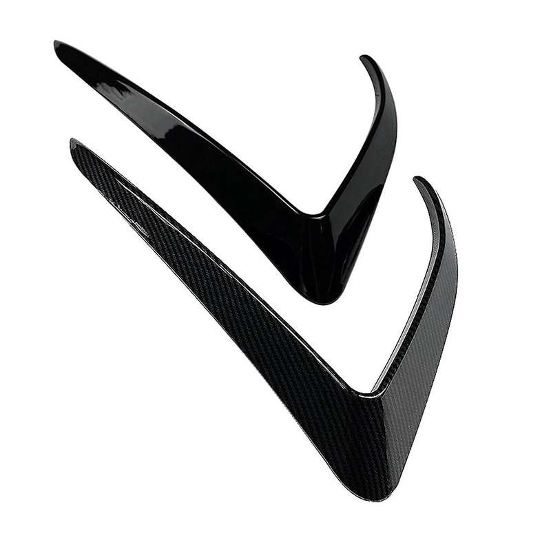 Car Front Bumper Splitter Spoiler Covers Trim Fog Lights Eyebrow Wind Knife for 2017-2023 Abs Carbo