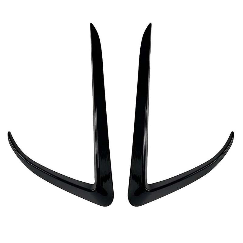 Car Front Bumper Splitter Spoiler Covers Trim Fog Lights Eyebrow Wind Knife Sticker for Model X 2015