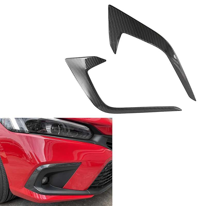 Car Front Bumper Splitter Spoiler Covers Trim Fog Lights Eyebrow Wind Knife Sticker for 11Th 2021-20