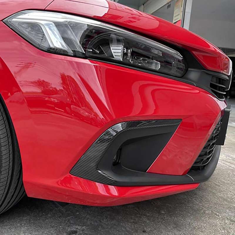 Car Front Bumper Splitter Spoiler Covers Trim Fog Lights Eyebrow Wind Knife Sticker for 11Th 2021-20