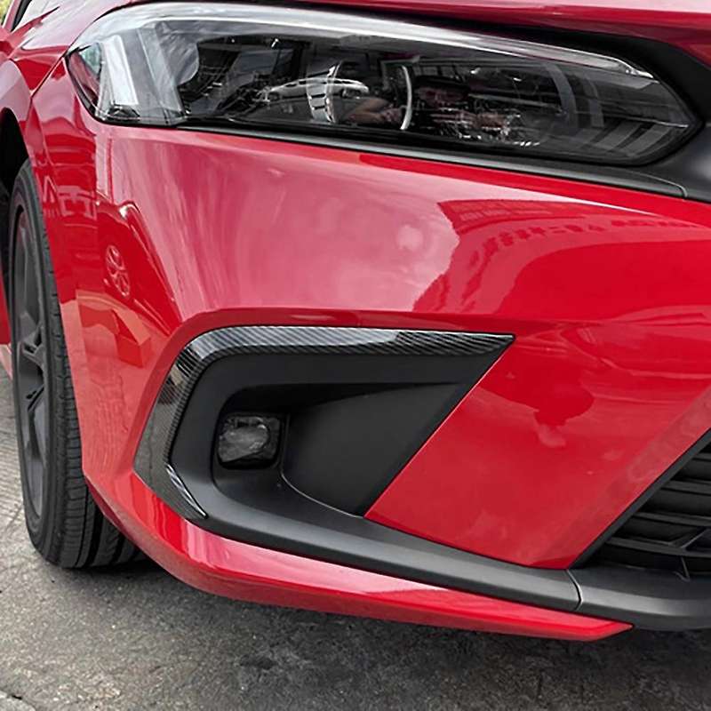 Car Front Bumper Splitter Spoiler Covers Trim Fog Lights Eyebrow Wind Knife Sticker for 11Th 2021-20