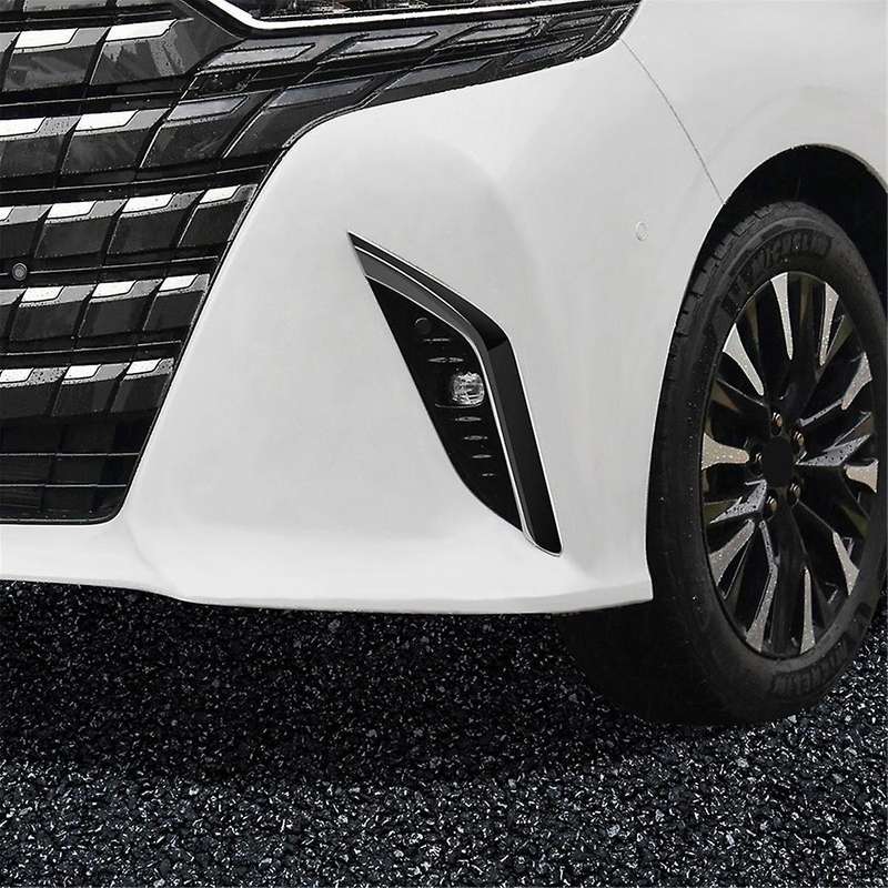 Car Front Bumper Splitter Spoiler Decorative Trims Fog Light Canard for Alphard 40 Series 2023+ Glo