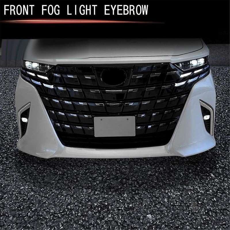 Car Front Bumper Splitter Spoiler Decorative Trims Fog Light Canard for Alphard 40 Series 2023+ Abs