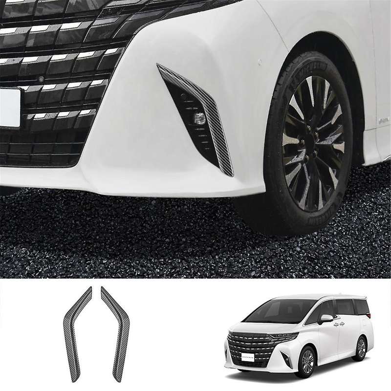 Car Front Bumper Splitter Spoiler Decorative Trims Fog Light Canard for Alphard 40 Series 2023+ Abs