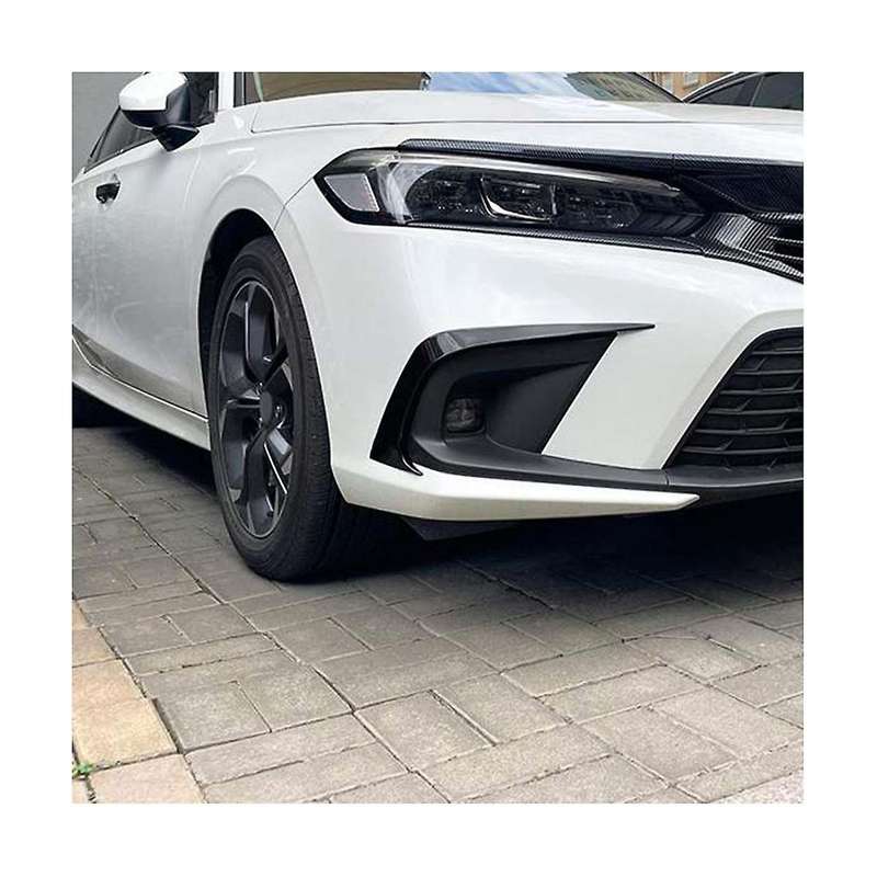 Car Front Bumper Splitter Spoiler Fog Light Canard for 11th Generation 2021+ Glossy Black