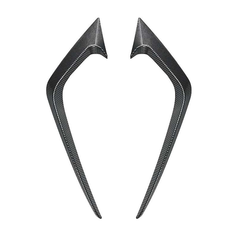 Car Front Bumper Splitter Spoiler Decorative Trims Fog Light Canard for Fiesta St Mk6 12-2017 Carbo