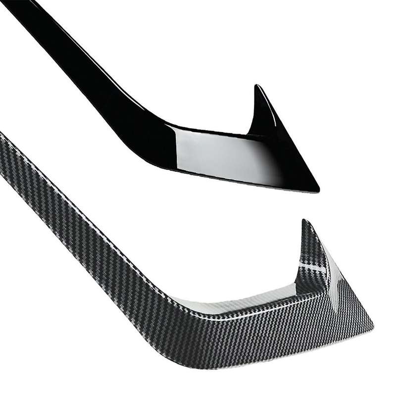 Car Front Bumper Splitter Spoiler Decorative Trims Fog Light Canard for Fiesta St Mk6 2012-2017 Glos
