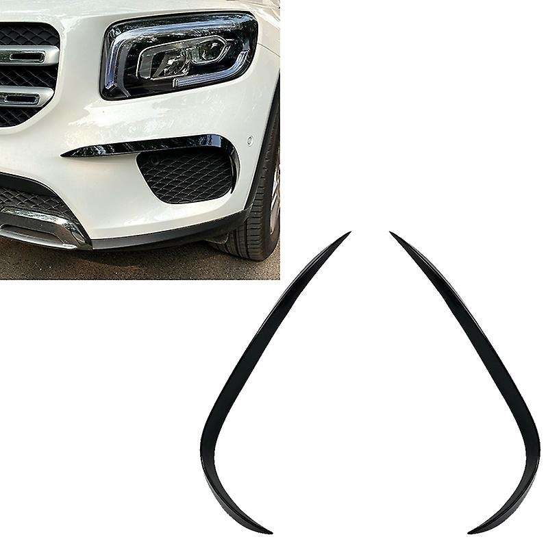 Car Front Bumper Splitter Spoiler Side Decorative Covers Trim for X247 GLB180 GLB200 Gloss Black