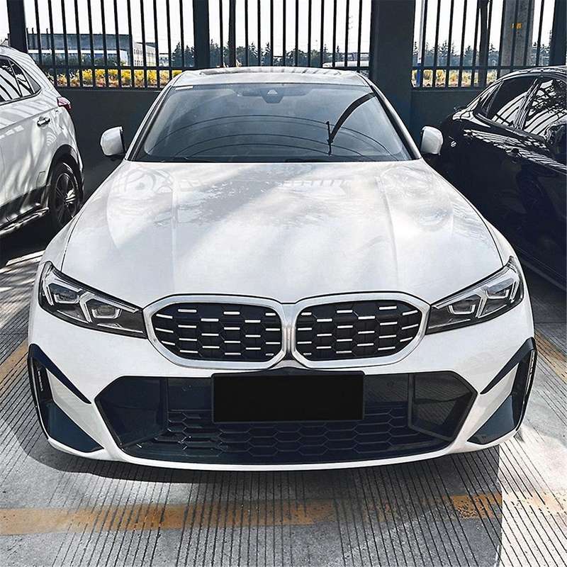 Car Front Bumper Splitter Spoiler Trim Fog Light Canard for 3 Series G20 G21 2023+ Gloss Black