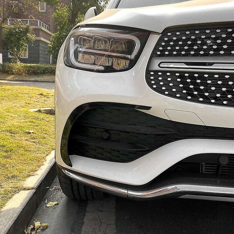 Car Front Bumper Splitter Spoiler Side Decorative Covers Trim for GLC Class GLC260 GLC300 2020 2021
