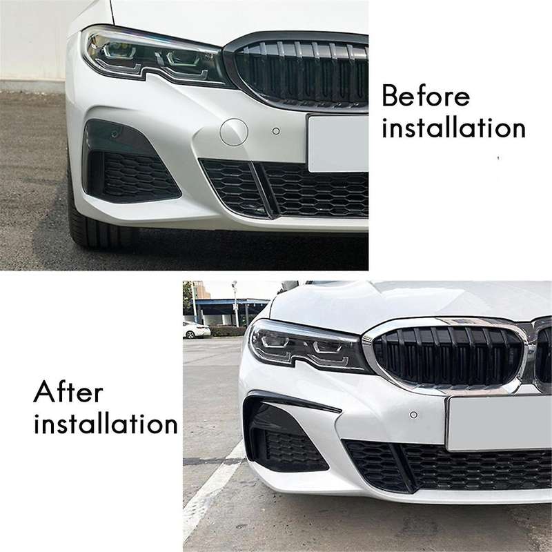 Car Front Bumper Splitter Spoiler Trim Fog Light Canard for 3 Series G20 320i 325i 2019-2022, B