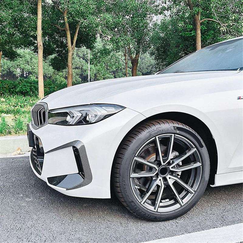 Car Front Bumper Splitter Spoiler Trim Fog Light Canard for 3 Series G20 G21 2023+ Carbon Fiber Pat