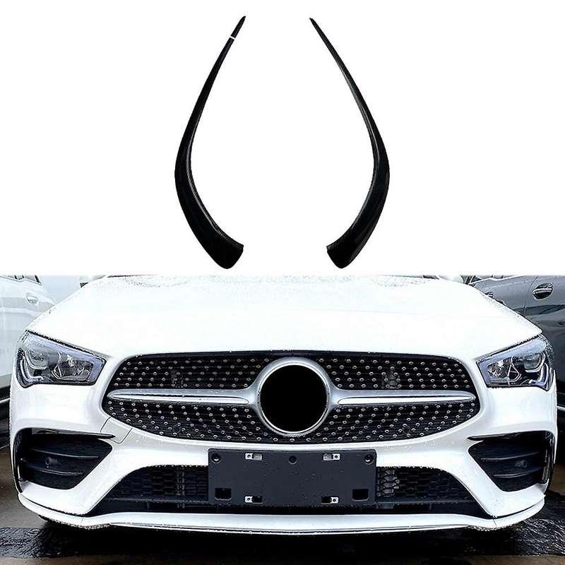 Car Front Bumper Splitter Spoilers Canard Air Knife Surround Trim for CLA W118 C118 CLA35 2020+ Blac
