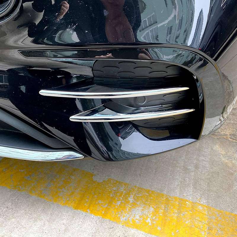 Car Front Bumper Spoiler Cover Fog Light Grille Stip for E Class W213 E260 E300 E53 2021 B