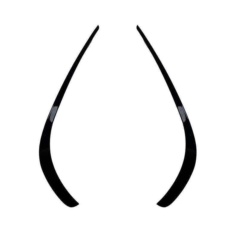 Car Front Bumper Spoiler Fog Light Grille Trim for Class C218 X218 2014-2017 Line(black)