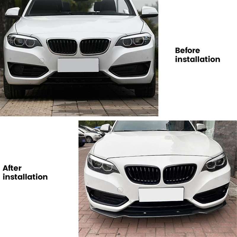 Car Front Bumper Spoiler Lip Lower Splitter Blade for 2 Series F22 2014-2019 Spoiler Diffuser Guard