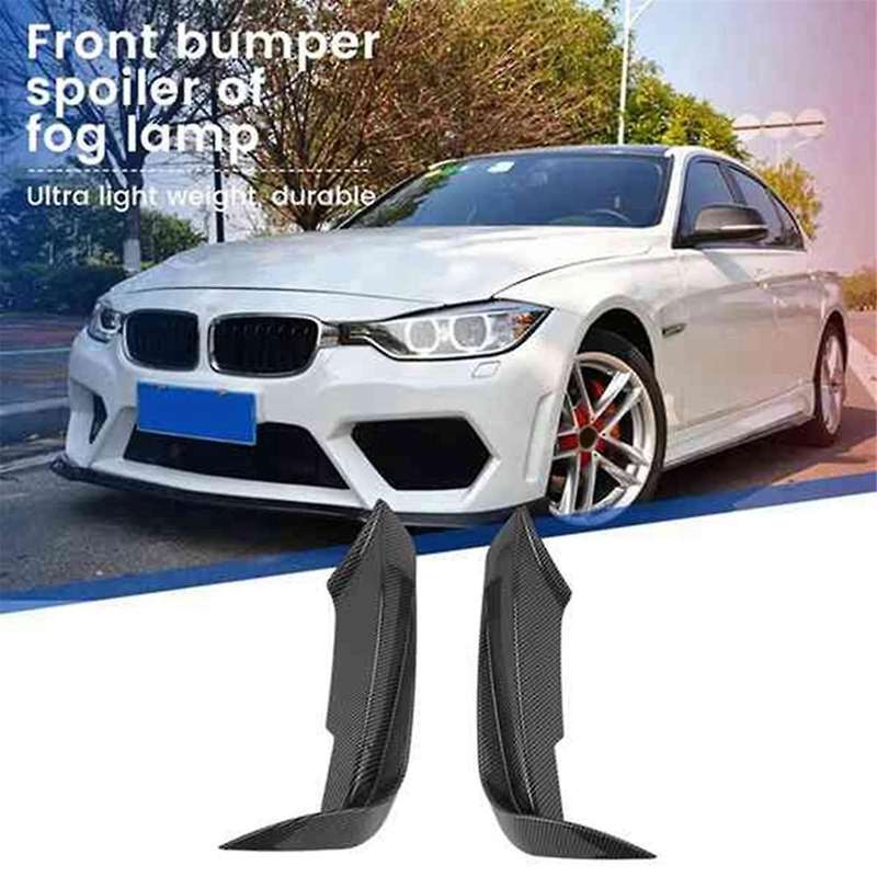 Car Front Bumper Spoiler Fog Light Trim Cover Bumper Splitter for F30 F35 M Pack 320i 325i 2013-2019