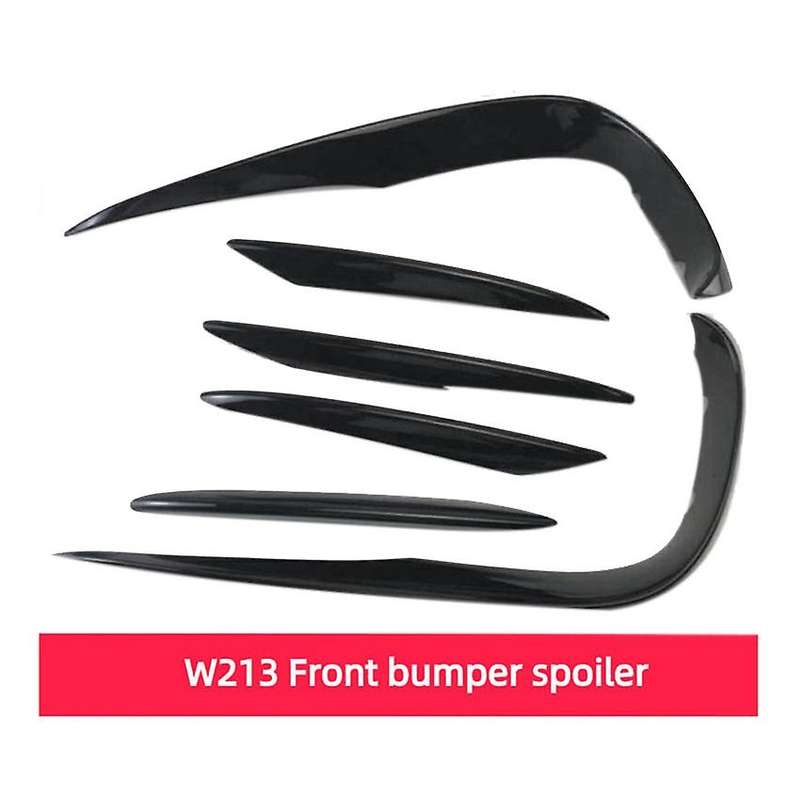 Car Front Bumper Spoiler Splitter Cover Fog Light Grille Stip for E Class W213 Sport E63 2016 2017 2
