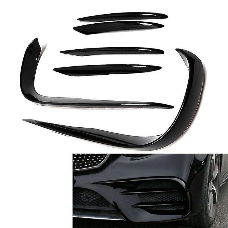 Car Front Bumper Spoiler Splitter Cover Fog Light Grille Stip for E Class W213 Sport E63 2016 2017 2