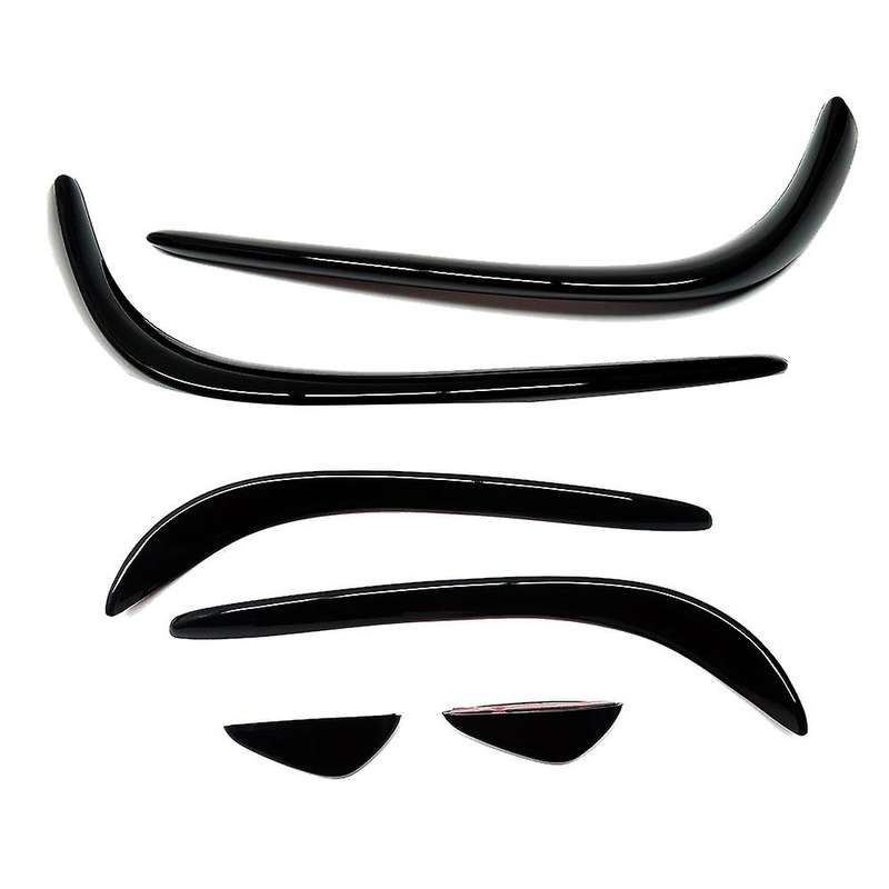 Car Front Bumper Spoiler Splitter Cover Fog Light Splitter Trim for C Class W205 2015-2019