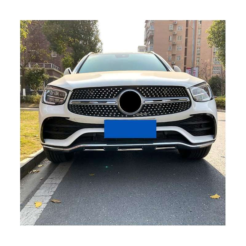 Car Front Bumper Spoiler Outlet Abs Trim Cover for Glc X253 Glc260 Glc300 2020 2021(black)