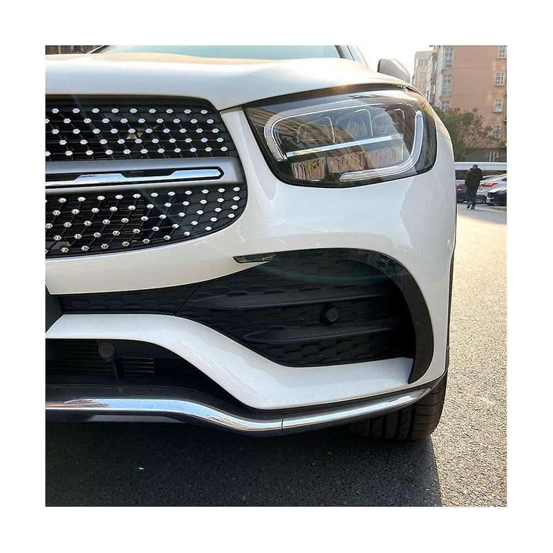 Car Front Bumper Spoiler Outlet Abs Trim Cover for Glc X253 Glc260 Glc300 2020 2021(black)