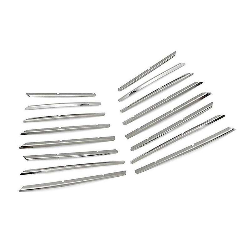 Car Front Bumper Top Grille Grill Strips Trim for 3008 GT 2016-2020 5008 GT 2017-2020 Stainless Stee