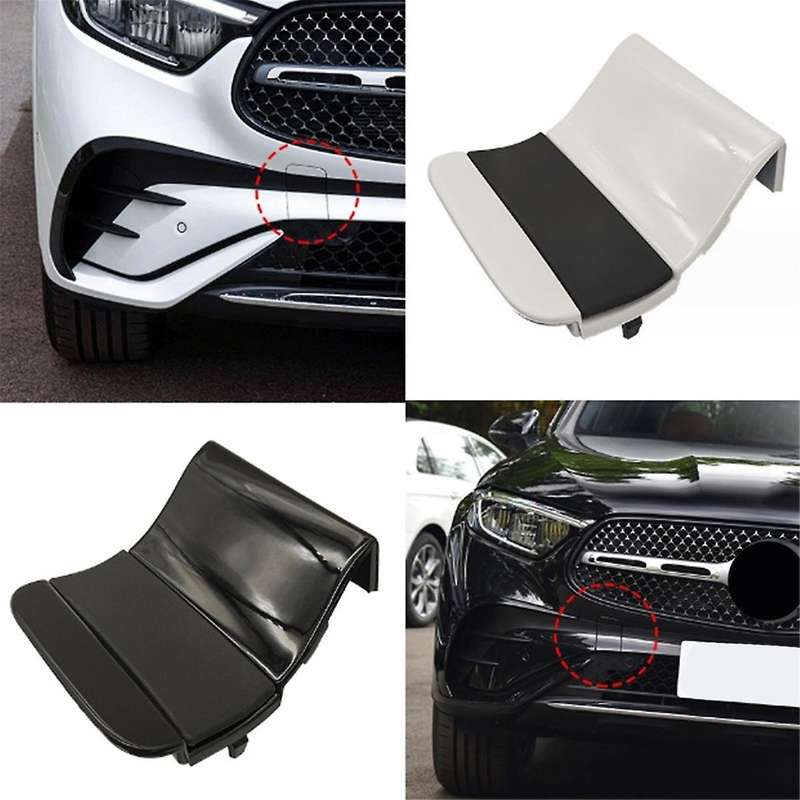 Car Front Bumper Tow Eye Hook Eye Cover Cap 2548851801 for - GLC W254 2023+ Front Trailer Cover Bla