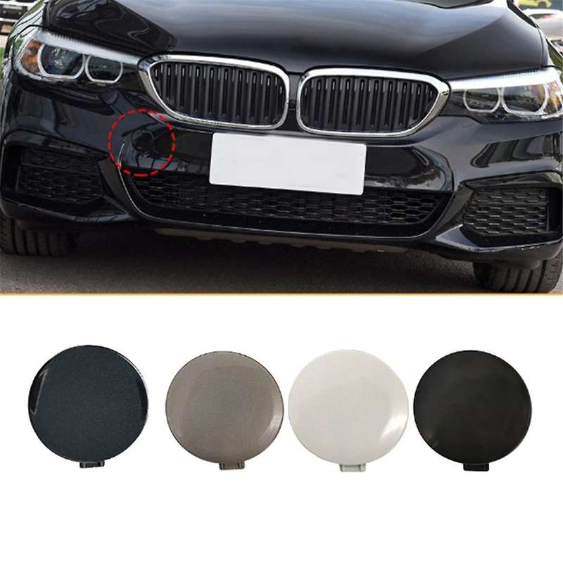 Car Front Bumper Tow Hook Cover Cap without Painted 51118068068 for 5 Series G30 G38 2017-2020 Black