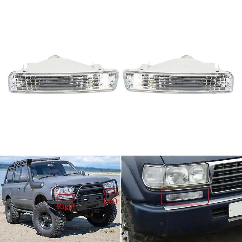 Car Front Bumper Turn Signal Lamp for Land Cruiser 80 Series 1991-1998 LC80 FJ80 FZJ80 HDJ80 HZJ80 4
