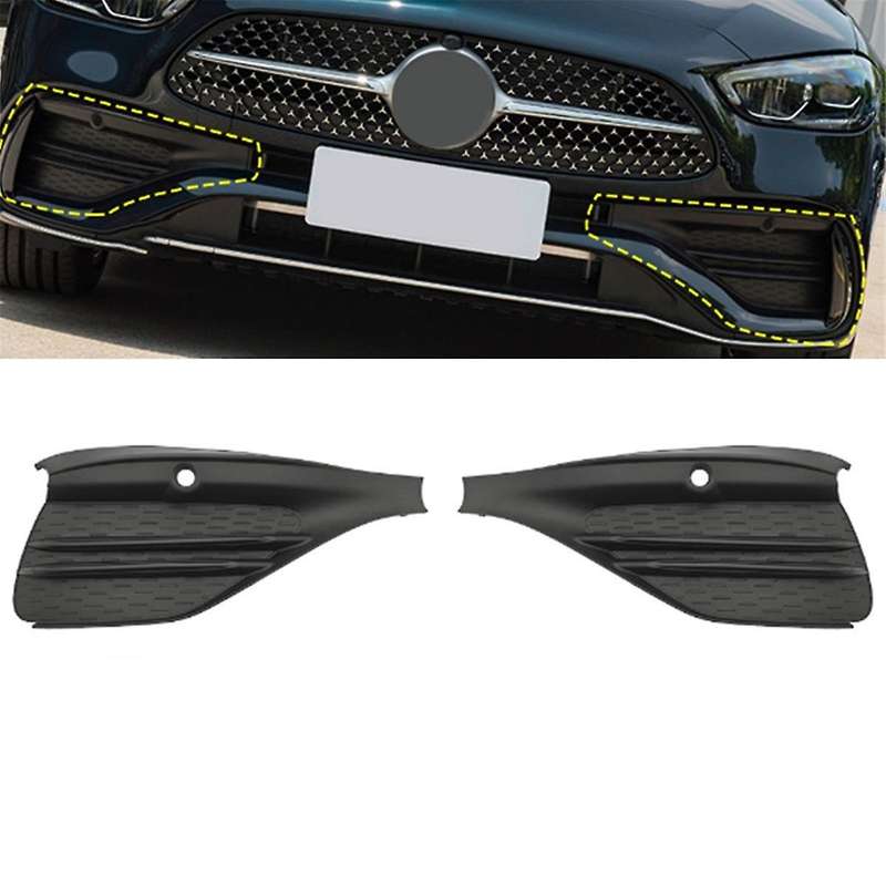Car Front Bumper Ventilation Grille Fog Light Grille Trim Cover 2068854105 2068854205 for W206 2021-