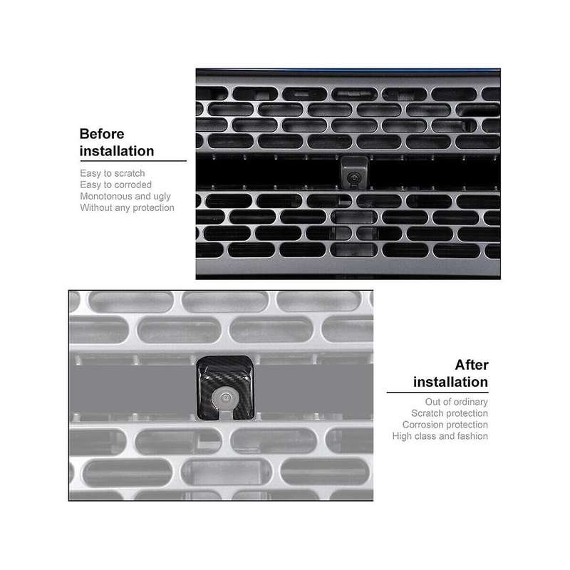 Car Front Center Grille Camera Cover Protection Decoration for 2021 2022 2023 Accessories - Abs Car