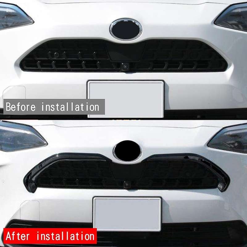 Car Front Center Grille Hood Trim Strip Middle Grille Trim Strip Car Accessories for Yaris 2021