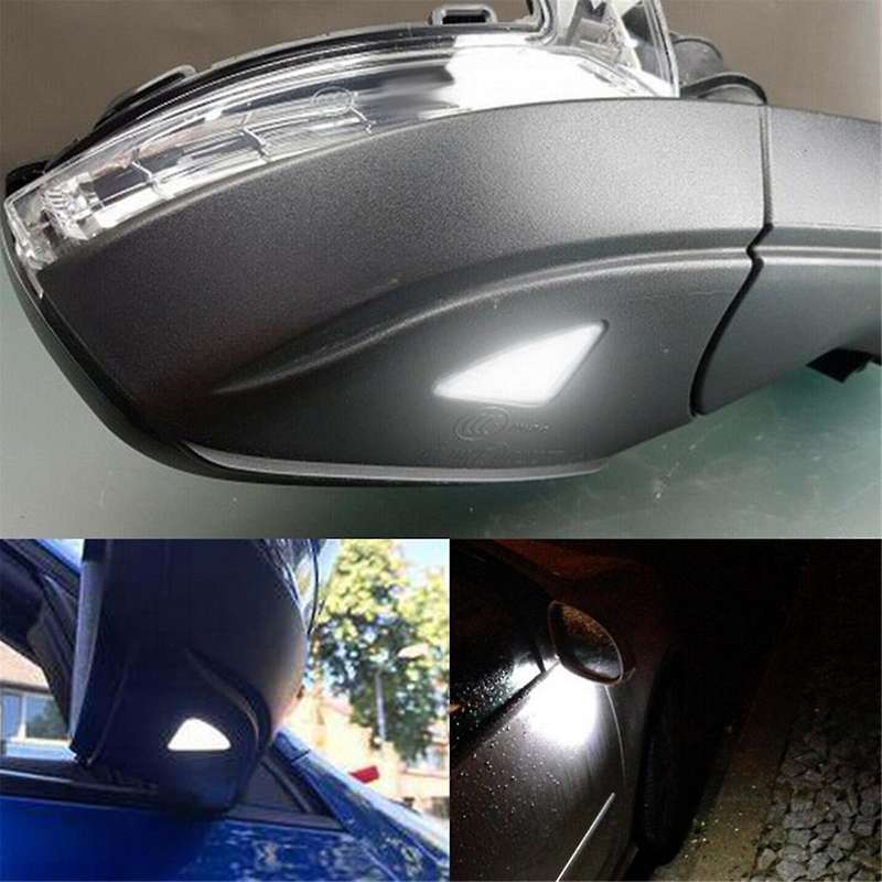 Car Front Door Rear View Mirror Lower Light Puddle Light for Superb 3t0945291b 3t0945292b