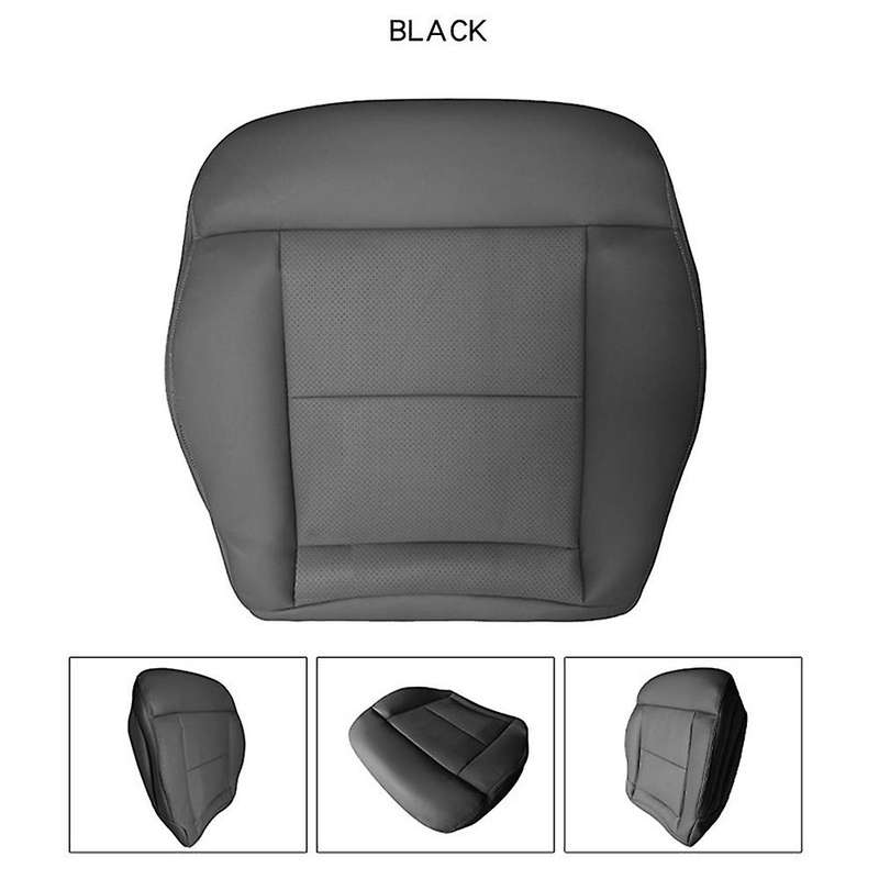 Car Front Driver Side PU Leather Seat Cushion Bottom Seat Cover for 2010-2014 - E350 E550 W212 Black