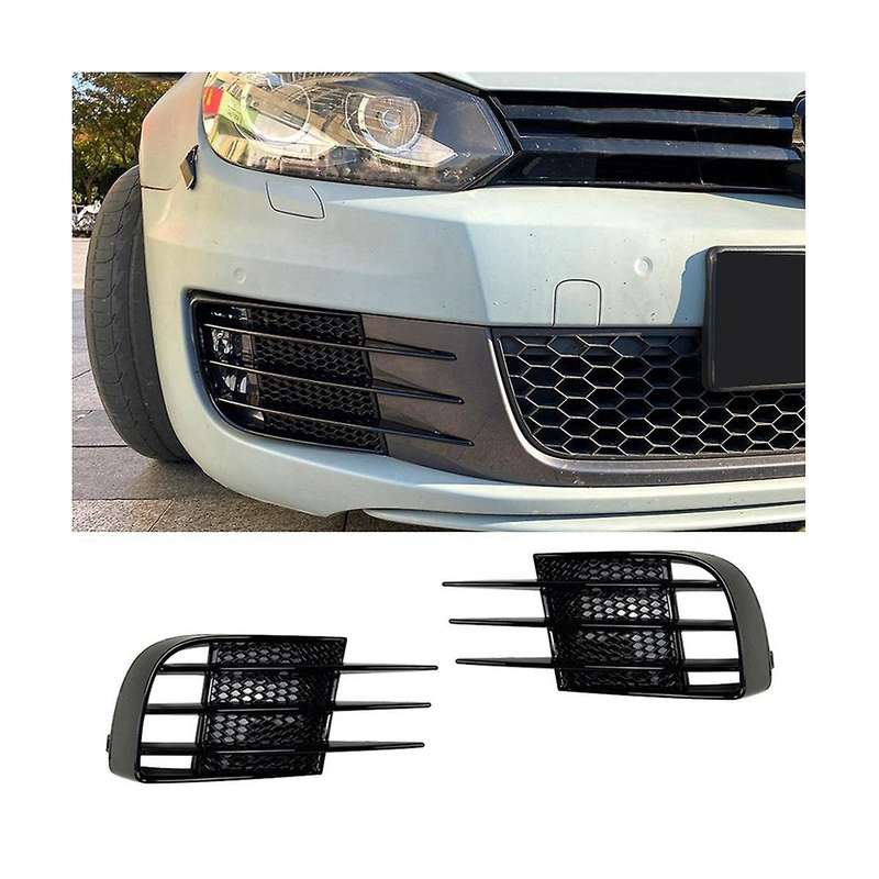 Car Front Fog Lamp Cover Fog Lamp Grille Wind Blade Car for Golf 6 Golf 6 High 6 Gtd 2008-2013
