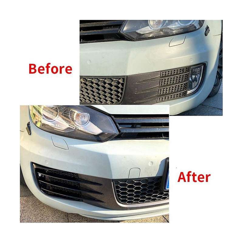 Car Front Fog Lamp Cover Fog Lamp Grille Wind Blade Car for Golf 6 Golf 6 High 6 Gtd 2008-2013