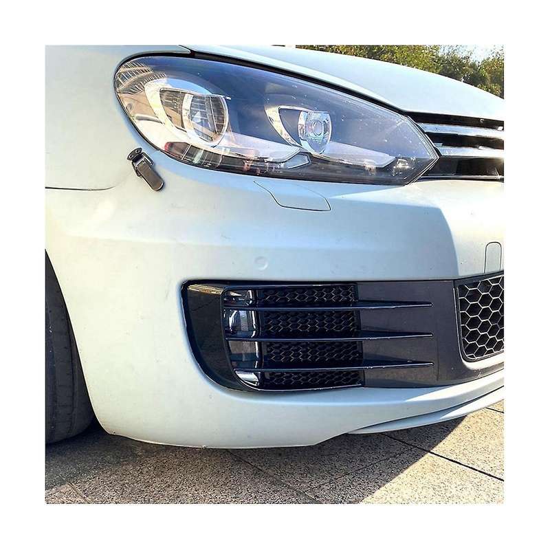 Car Front Fog Lamp Cover Fog Lamp Grille Wind Blade Car for Golf 6 Golf 6 High 6 Gtd 2008-2013